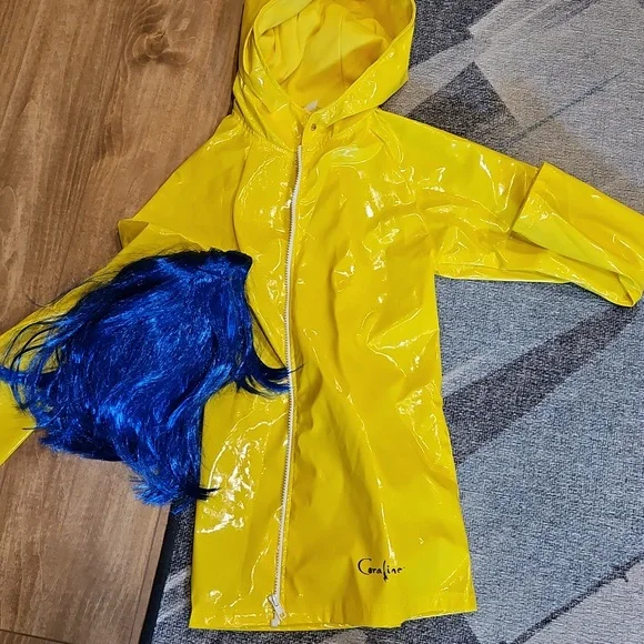 Coraline Jones Costume, Kids Large With Wig - Picture 3 of 4